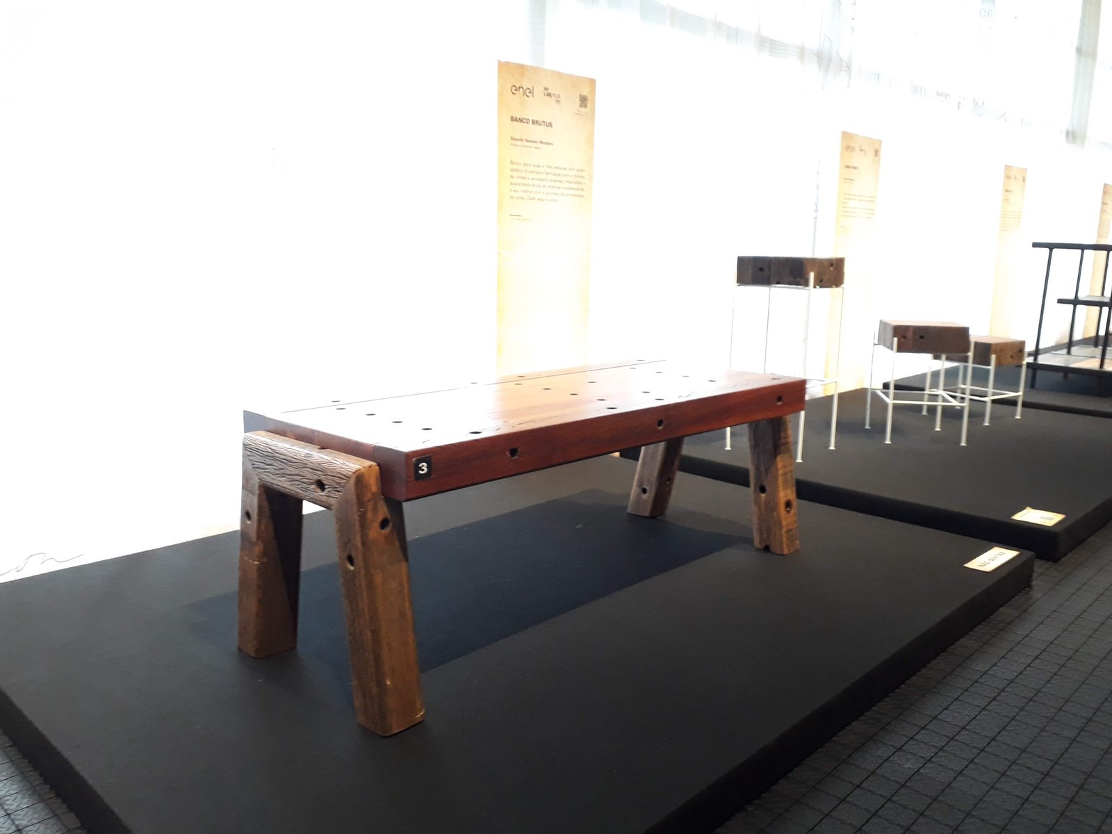 Peça finalizada em exposição de design
